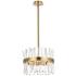 Serephina 16" Wide Satin Gold and Crystal Pendant Light
