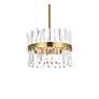 5_Serephina 16" Wide Satin Gold and Crystal Pendant Light more views
