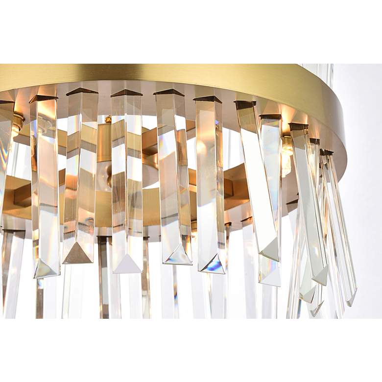 Image 6 Serephina 16" Wide Satin Gold and Crystal Pendant Light more views