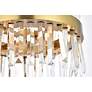 6_Serephina 16" Wide Satin Gold and Crystal Pendant Light more views
