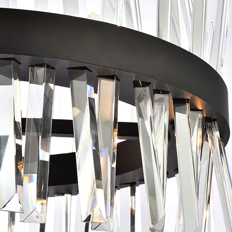 Image 5 Serephina 20" Wide Black and Clear Crystal Pendant Light more views