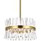 Serephina 20" Wide Satin Gold Crystal 10-Light Pendant
