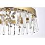 6_Serephina 20" Wide Satin Gold Crystal 10-Light Pendant more views