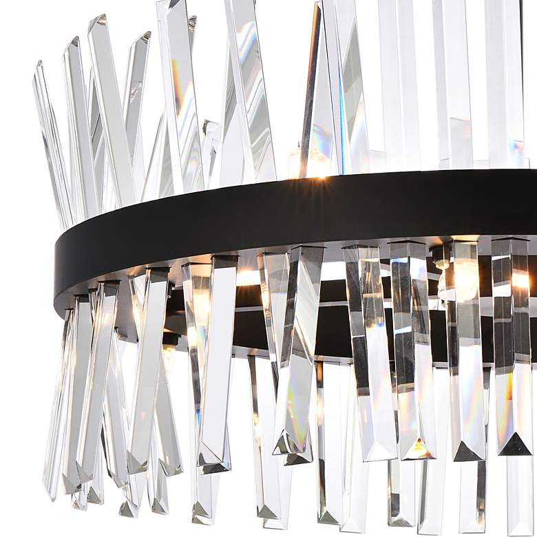 Image 3 Serephina 25" Wide Black Clear Crystal 14-Light Pendant more views