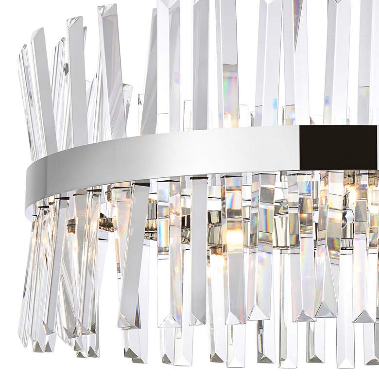 Image 3 Serephina 25" Wide Chrome Clear Crystal 14-Light Pendant more views