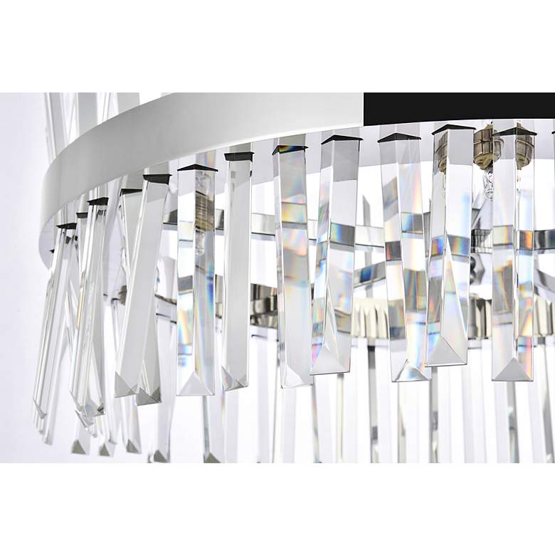 Image 4 Serephina 25" Wide Chrome Clear Crystal 14-Light Pendant more views
