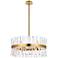 Serephina 25" Wide Satin Gold Crystal 14-Light Pendant