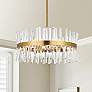 2_Serephina 25" Wide Satin Gold Crystal 14-Light Pendant