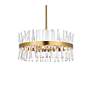 5_Serephina 25" Wide Satin Gold Crystal 14-Light Pendant more views