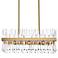 Serephina 30" Crystal Rectangle Chandelier Lt In Satin Gold
