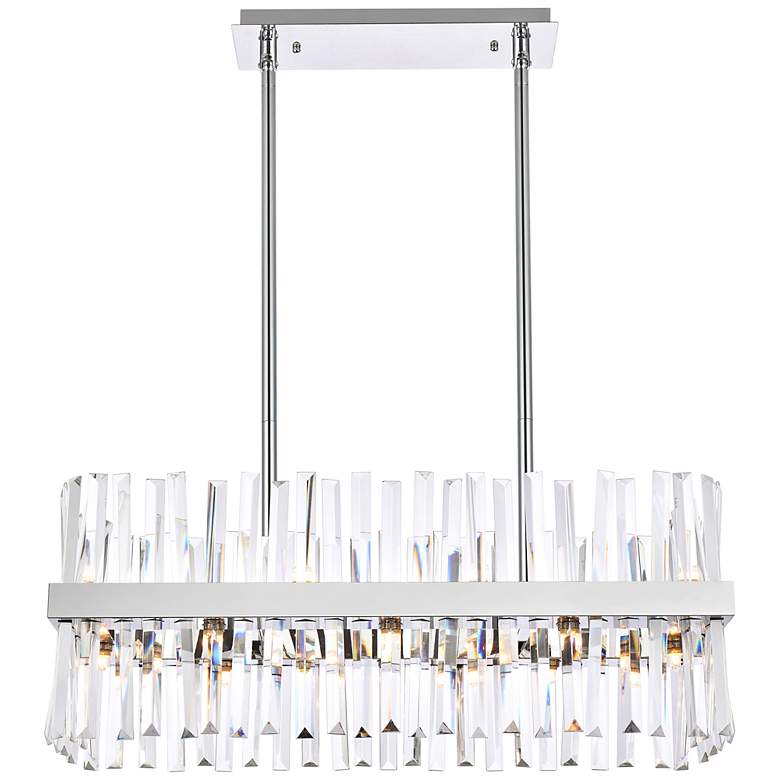 Image 2 Serephina 30 inch Crystal Rectangle Chandelier Lt