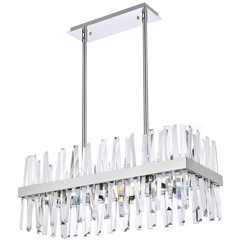 Image 7 Serephina 30 inch Crystal Rectangle Chandelier Lt more views