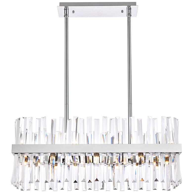 Image 2 Serephina 30"W Chrome Crystal 16-Light Linear Chandelier