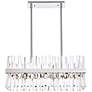 2_Serephina 30"W Chrome Crystal 16-Light Linear Chandelier