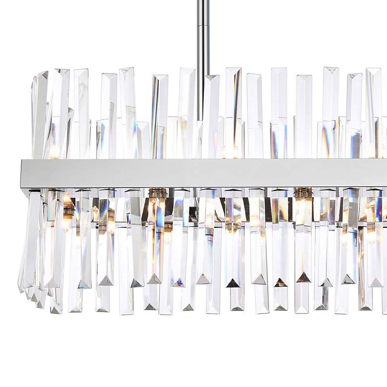 Image 3 Serephina 30"W Chrome Crystal 16-Light Linear Chandelier more views
