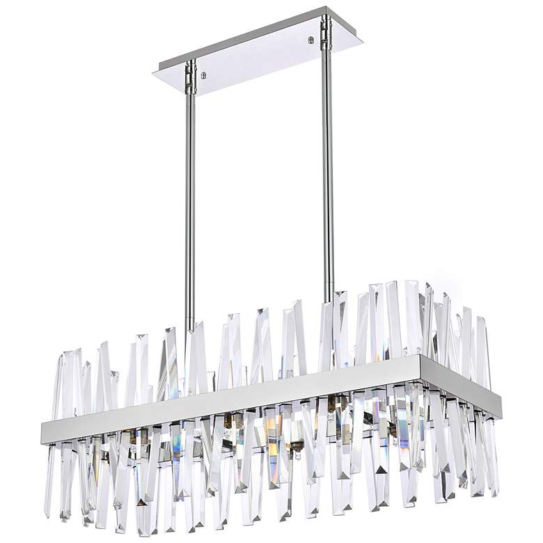 Image 7 Serephina 30"W Chrome Crystal 16-Light Linear Chandelier more views