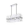 7_Serephina 30"W Chrome Crystal 16-Light Linear Chandelier more views
