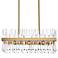 Serephina 30"W Satin Gold Crystal 16-Light Linear Chandelier