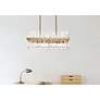 Thumbnail4 of Serephina 30"W Satin Gold Crystal 16-Light Linear Chandelier more views