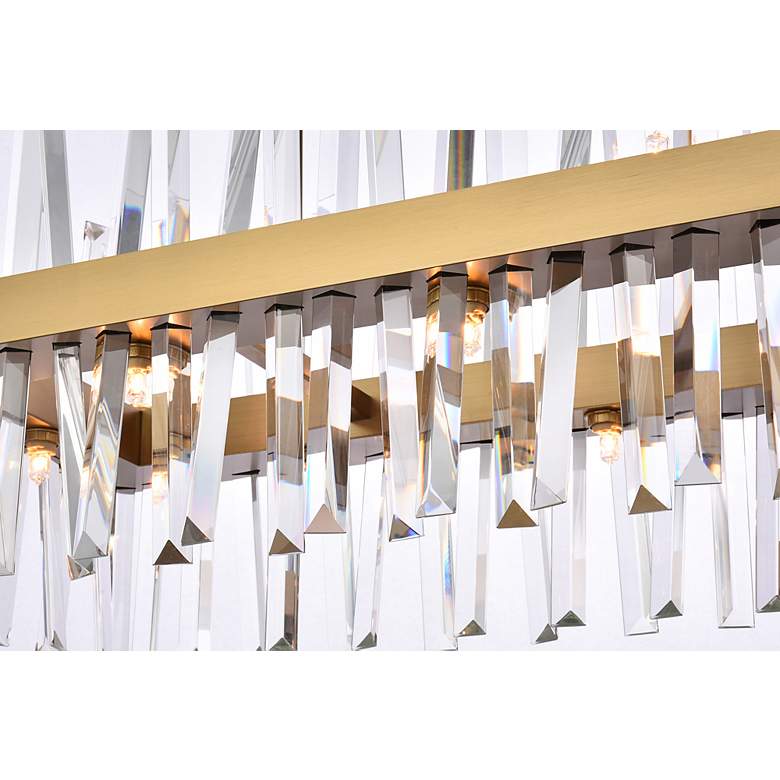 Image 6 Serephina 30"W Satin Gold Crystal 16-Light Linear Chandelier more views