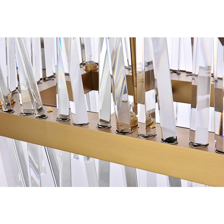Image 7 Serephina 30"W Satin Gold Crystal 16-Light Linear Chandelier more views