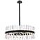 Serephina 32" Wide Black Crystal 16-Light Drum Chandelier