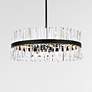 1_Serephina 32" Wide Black Crystal 16-Light Drum Chandelier