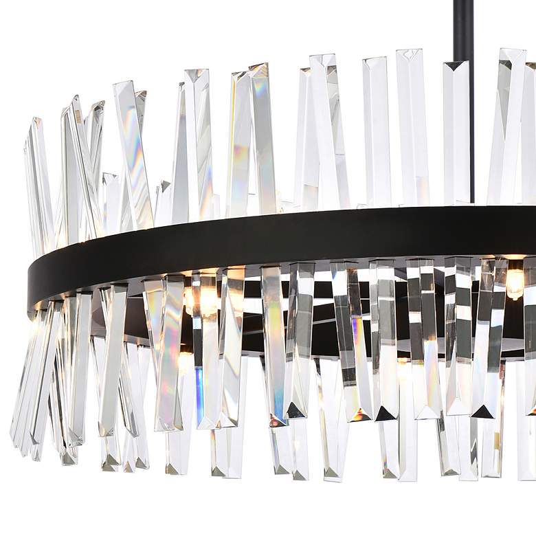 Image 3 Serephina 32" Wide Black Crystal 16-Light Drum Chandelier more views
