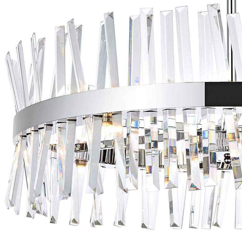 Image 3 Serephina 32" Wide Chrome Crystal 16-Light Drum Chandelier more views