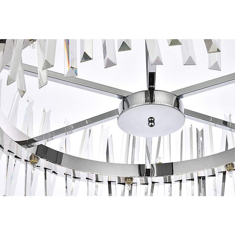 Image 5 Serephina 32" Wide Chrome Crystal 16-Light Drum Chandelier more views