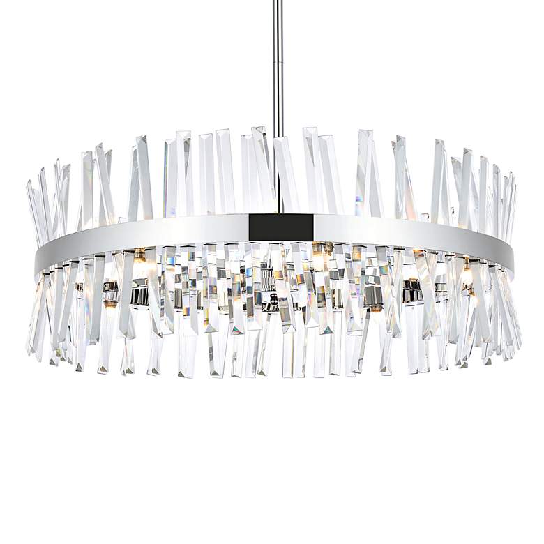 Image 7 Serephina 32" Wide Chrome Crystal 16-Light Drum Chandelier more views
