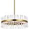 Serephina 32"W Satin Gold Crystal 16-Light Drum Chandelier