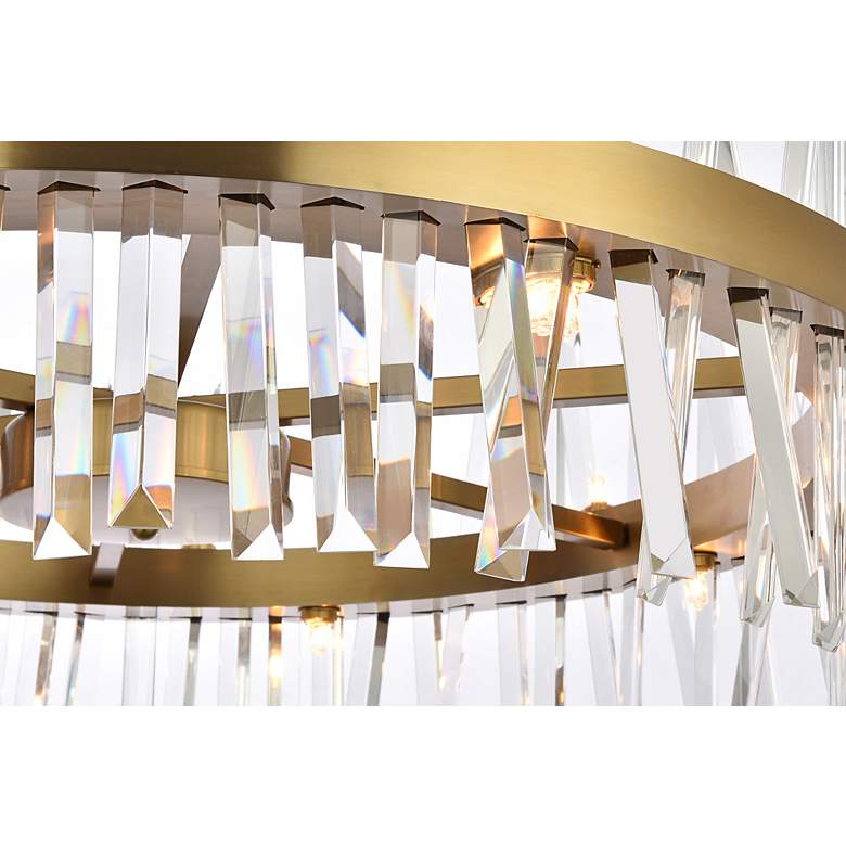 Image 5 Serephina 32"W Satin Gold Crystal 16-Light Drum Chandelier more views