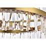 5_Serephina 32"W Satin Gold Crystal 16-Light Drum Chandelier more views