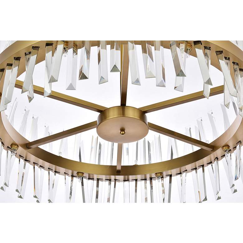 Image 6 Serephina 32"W Satin Gold Crystal 16-Light Drum Chandelier more views