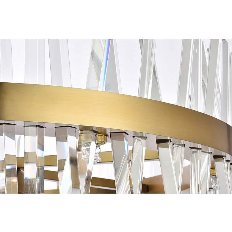 Image 7 Serephina 32"W Satin Gold Crystal 16-Light Drum Chandelier more views