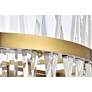 7_Serephina 32"W Satin Gold Crystal 16-Light Drum Chandelier more views