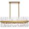 Serephina 36" Crystal Rectangle Chandelier Lt In Satin Gold