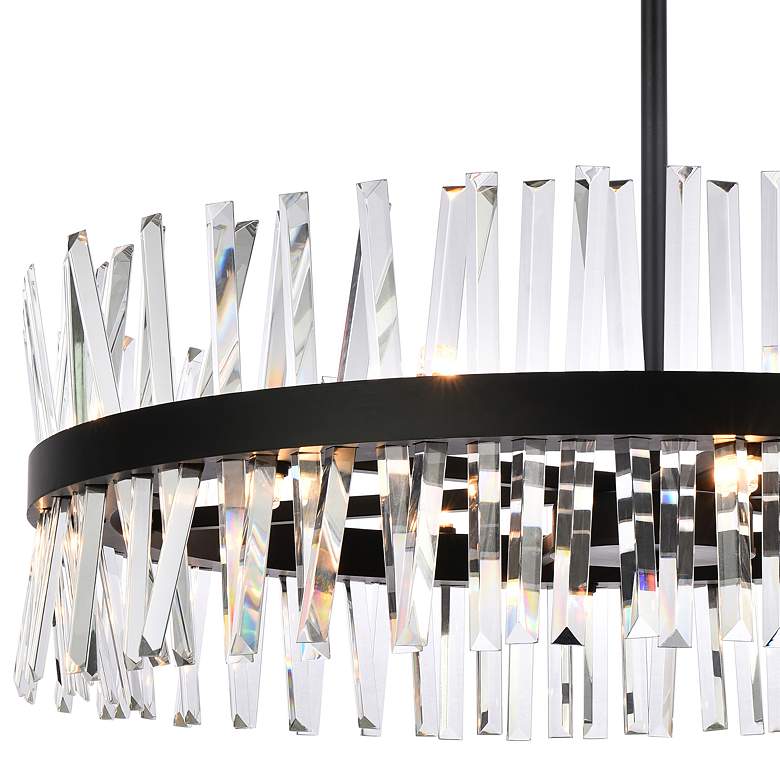 Image 3 Serephina 36 inch Crystal Round Chandelier Lt In Black more views