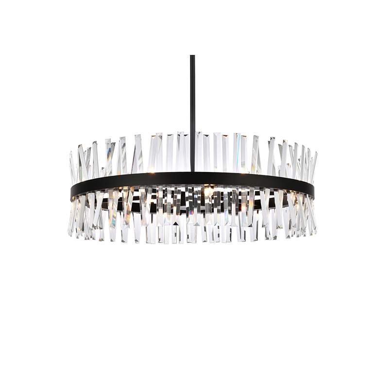 Image 7 Serephina 36 inch Crystal Round Chandelier Lt In Black more views