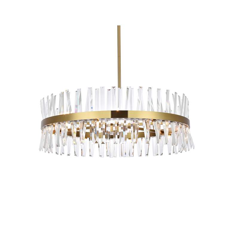 Image 7 Serephina 36 inch Crystal Round Chandelier Lt In Satin Gold more views