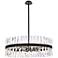 Serephina 36" Wide Black Crystal 16-Light Round Chandelier