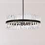 1_Serephina 36" Wide Black Crystal 16-Light Round Chandelier