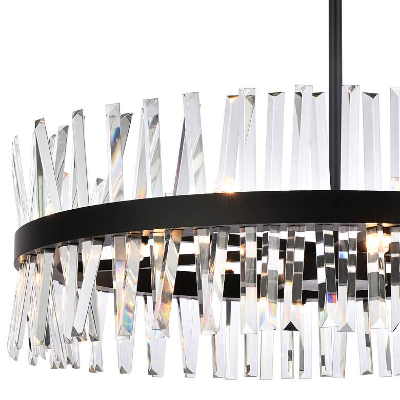Image 3 Serephina 36" Wide Black Crystal 16-Light Round Chandelier more views