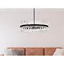 3_Serephina 36" Wide Black Crystal 16-Light Round Chandelier more views