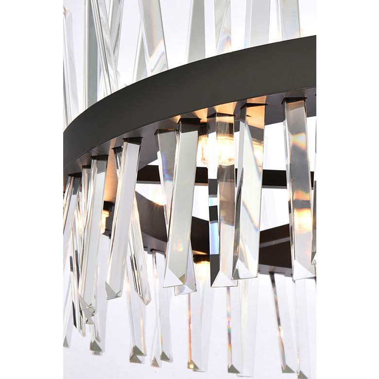 Image 4 Serephina 36" Wide Black Crystal 16-Light Round Chandelier more views