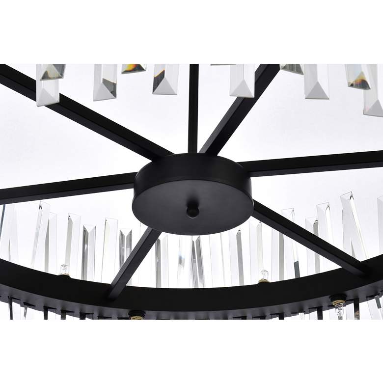 Image 5 Serephina 36" Wide Black Crystal 16-Light Round Chandelier more views