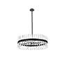 Serephina 36" Wide Black Crystal 16-Light Round Chandelier