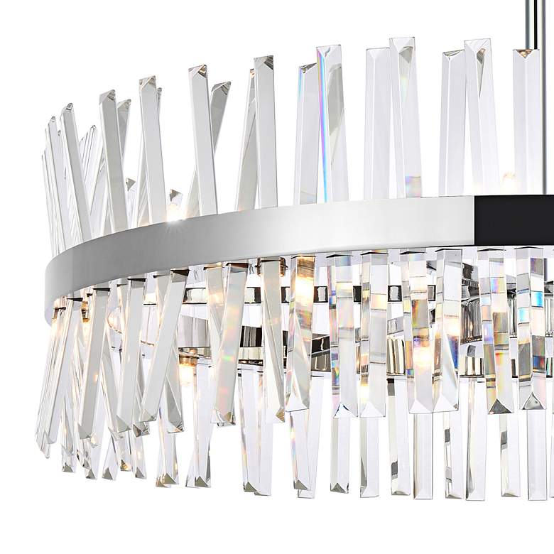 Image 3 Serephina 36" Wide Chrome Crystal 16-Light Drum Chandelier more views