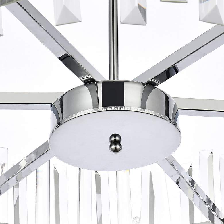 Image 4 Serephina 36" Wide Chrome Crystal 16-Light Drum Chandelier more views